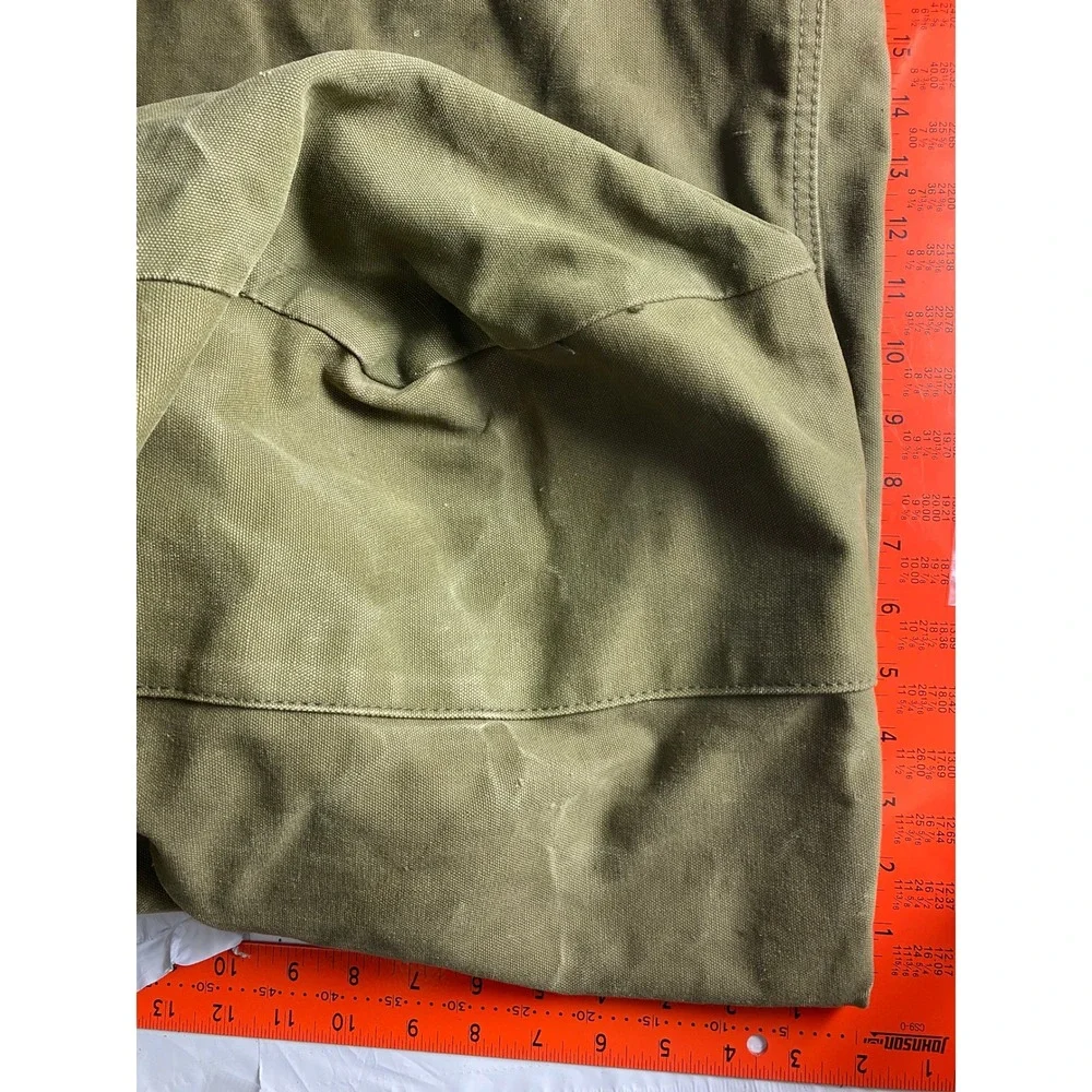 Vintage Olive Green Military Surplus Canvas Duffle Bag Heavy Duty Utility Sack